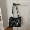 Bolso Tote de Lunares Nuevo 2026 para Mujer, Bolso de Hombro de Gran Capacidad, Versátil para el Trabajo Diario, Bolso Escolar Simple Estilo Coreano