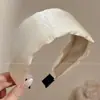 Diadema vintage de lunares plisada de ala ancha para mujer, casual y única, con un toque de alta gama, diadema versátil que hace que la cabeza se vea más alta y el rostro parezca más pequeño