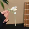 Grampo de Cabelo Pipa Flor de Rosa, Novo Estilo Chinês Nicho Clipe Lateral, Clipe para Franja, Grampo de Cabelo Criativo, Grampo de Cabelo Estilo Antigo, Acessório de Cabelo