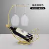 Estante de vino para el hogar, estante de vino decorativo, soporte para botellas de vino, estante de vino de estilo europeo, estante de vino para el hogar, pieza decorativa