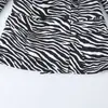 ZA Ropa de Mujer de Comercio Exterior Transfronterizo Europa AliExpress Venta Caliente Otoño Temperamento Versátil Blanco y Negro Estampado de Cebra Chaqueta de Traje Pequeña