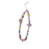 Cadena para Teléfono Móvil con Cuentas Estilo Ins Xiaohongshu Lazo de Conejo Cordón Anti-Pérdida Accesorios Corazón de Niña Pequeño Fresco y Lindo