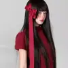 Pinza para el pelo con lazo rojo, Accesorio de sesión de fotos de alta gama para otoño e invierno, Adorno para el pelo estilo coreano de ballet, Fresco y dulce