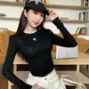 Camiseta de manga larga con forma de estrella y diamantes para mujer, adecuada para otoño e invierno, se puede usar como capa base o sola, corte ajustado y top regular favorecedor