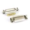 Conector Hembra Db15 Tuerca Remachable Frontal Doble Fila 15 Pines Enchufe de Soldadura Conector de Puerto Paralelo D-Sub15 Db15P Soldadura