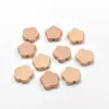 Madera de Haya Creativa Corazón Estrella Cuentas de Madera Color Natural Madera de Haya Flor Oso Cuentas Sueltas Cadena de Chupete DIY Accesorios de Joyería