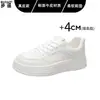 Zapatillas blancas de cuero de vaca de primera capa, zapatos para mujer, nuevo estilo 2026, versátiles, ligeros, cómodos, zapatillas casuales y zapatillas deportivas