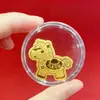 Ouro 999 Fique Rico Instantaneamente Adesivo de Celular Ímã de Geladeira Princesa Fique Rico Cavalo Ano Pingente Pequeno Presente Atacado