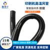 Manguera de Acero y PU Negro, Engrosada y Resistente a Altas Temperaturas, para Máquinas de Impresión Heidelberg y Roland, Manguera de Ventilación, Escape y Recolección de Polvo