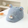 Boina de Dibujo Estilo Coreano con Orejas de Oso para Bebés y Niños Pequeños de 1 a 3 Años, Gorra de Béisbol de Algodón para Primavera y Verano para Niños y Niñas
