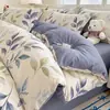 Juego de Ropa de Cama de Cuatro Piezas Sábana 100% Algodón Puro Funda Nórdica Juego de Tres Piezas para Dormitorio Funda de Colcha Cubierta de Cama Juego de Sábanas Ajustables de Cuatro Piezas