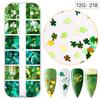 Irlanda transfronteriza St. Sombrero Verde de San Patricio Lentejuelas Cerámica Blanda Joyería para Uñas Uñas Luminosas Calcomanía Tatuaje