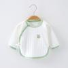 Roupas para bebê recém-nascido classe a algodão puro 0-3 meses roupa de meio costas bebê recém-nascido blusa fina roupa Heshang primavera e outono