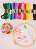 Set de Herramientas de Bordado y Costura para Educación Temprana Padre-Hijo, Kit de Bordado para Niños, Paquete de Materiales de Hilo de Bordado de Costura Manual Simple para Jardín de Infancia