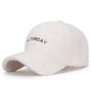 Coreano Recién Llegado Lana de Cordero Ins Estilo Celebridad de Internet Gorra Otoño e Invierno para Mujer Gorra de Béisbol Combinable Sombrero Kuang Street