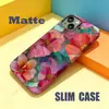 Funda de Película Estilo Pintura al Óleo Floral Vintage Pintada para iPhone 15/16, Cubierta Delgada de Protección Total para Apple 17P