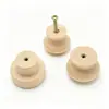 Manija minimalista de madera maciza de estilo japonés con parte superior plana para puertas y cajones de armarios y gabinetes del hogar, pomo redondo pequeño para muebles de un solo agujero, manija de madera natural