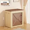 Caja de almacenamiento plegable con tapa abatible y ruedas, organizador de ropa para el hogar de gran capacidad, puerta visible, a prueba de polvo y humedad, almacenamiento para armario