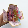 Novo cartão de aniversário 3D de flor em papel vazado, um best-seller transfronteiriço com um toque de luxo, cartões de feliz aniversário feitos sob medida