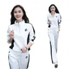 Conjunto Deportivo Casual para Mujer, Moda Nueva Primavera y Otoño 2026 Elegante Sudadera Ajustada con Cuello Alto y Pantalones de Pierna Ancha Conjunto de Dos Piezas