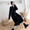 Nuevo Suéter Holgado Estilo Perezoso de Principios de Otoño Falda Larga Abrigo de Invierno Vestido de Punto Ropa de Mujer