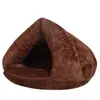 Cama Caliente de Invierno para Gato Semicerrada Suministros para Mascotas Colchoneta para Perro Perrera Triángulo de Cuatro Estaciones Cama para Gato Tipo Yurta