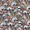 Tela Jacquard de Hilo Doble Linda de Panda Gigante de 320g para Productos Infantiles, Juguetes, Ropa de Muñecas y Figuras