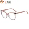 Nueva moda europea y americana caja de mariposa costura de color contrastante espejo plano de diamante marco grande de múltiples lados espejo de tendencia T22120