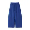 Nini estilo igual calça esportiva azul calça de moletom feminina design de primavera e outono senso de design solta com caimento perna reta perna larga calça casual