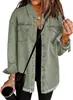 Chaqueta Camisa de Mezclilla Lavada Transfronteriza Otoño e Invierno 2024 Abrigo con Dobladillo Deshilachado Estilo Casual Cómodo Corte Holgado