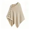 Comercio Electrónico Transfronterizo Ropa de Mujer Estilo Europeo y Americano Moda Otoño e Invierno Nuevo Diseño Irregular Chevron Tejido Chal Abrigo