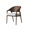 Silla de Ocio con Respaldo para el Hogar de Lujo Ligero Silla de Comedor de Madera Maciza y Ratán Popular entre Diseñadores Japoneses e Influencers Nórdico Moderno
