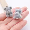 Figurinha de Animal de Resina Fofa Pingente de Urso Corrente de Celular DIY Chaveiro Acessório de Mochila