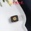 Artesanato Esculpido em Jacarandá Padrão de Martelo Contas de Barril Quadrado Contas Tongwenwan Acessórios de Pulseira Acessórios DIY Joias