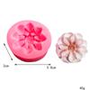 Molde de silicone de flor estéreo DIY Dia dos Namorados rosa lilás Lírio ferramenta de confeitaria para bolo de chocolate