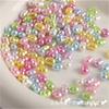 Super excelentes contas de amendoim acrílicas creme peroladas 5*8mm DIY contas feitas à mão contas acrílicas acessórios para joias
