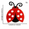 Patche Bordado de Inseto Desenho Animado Fofo Patche de Joaninha de Sete Pontos para Roupas Bolsas DIY Emblema Termocolante Emblema Bordado