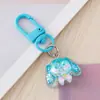 Llavero Sanrio Transparente con Purpurina Fina Perro Pacha Perro Canela Chica Melody Colgante de Mochila Estilo Kuromi