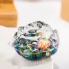 Adornos creativos de botella de aceite líquido de rosa permeable al agua de arena movediza Accesorios de llavero acrílico Colgantes pequeños Regalos al por mayor