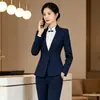 Traje profesional de otoño e invierno para mujeres para recepcionistas de hotel, ropa de trabajo de alta gama para camareros de restaurantes chinos y hoteles, rojo