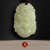 Llavero Colgante de Jade del Zodiaco Caballo, Buena Suerte y Seguridad en el Año de Nacimiento, Cadena Colgante Unisex Regalo