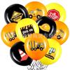 Tema Veículo de Engenharia Balão de Látex de 12 Polegadas Escavadeira Capacete de Segurança Balão Estampado Suprimentos para Decoração de Festa de Aniversário