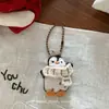 Ins Coreano Nuevo Rojo Dibujos Animados Adornos de Navidad y Año Nuevo Llavero de Cadena de Perlas Lindo Colgante Versátil para Bolsa para Mujeres