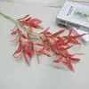 Planta Simulada Folhas de Oliveira de 6 Pontas Floresta Flores de Casamento Folhas Verdes Falsas Plantas Verdes Decorativas Ramos de Oliveira Flores Artificiais Atacado