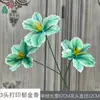 3 Cabezas Tulipanes Impresos, Lirios de Día, Arcos de Boda, Flores Falsas, Accesorios de Fotografía, Ramos Artificiales