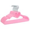 Venta Directa de Fábrica Perchas de Plástico Rosas con Forma de Corazón, Juveniles y Creativas, Antideslizantes, para Uso en Casa y Dormitorio, Secado y Almacenamiento sin Marcas