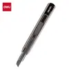 Cuchillo de utilidad Deli 2053 con carcasa metálica de aleación de acero para oficina, cortador de papel multiespecificación, cuchillo de utilidad para cortar película de coche