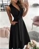 Ebay Aliexpress Wish Vestido Bodycon Estampado de Manga Larga con Cuello en V para Primavera/Verano para Mujer Diseño Irregular Versátil