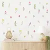 Br0467C Adesivos de Parede Autoadesivos de Flores e Grama Estilo Pastoral Fresco Sala de Estar Quarto Quarto Infantil Sala de Aula Decoração
