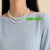 Colar de Pérolas Dupla Camada Estilo Palácio Retrô ~ Colar Choker Corrente de Clavícula Estilo Hong Kong Ins de Alta Qualidade e Versátil